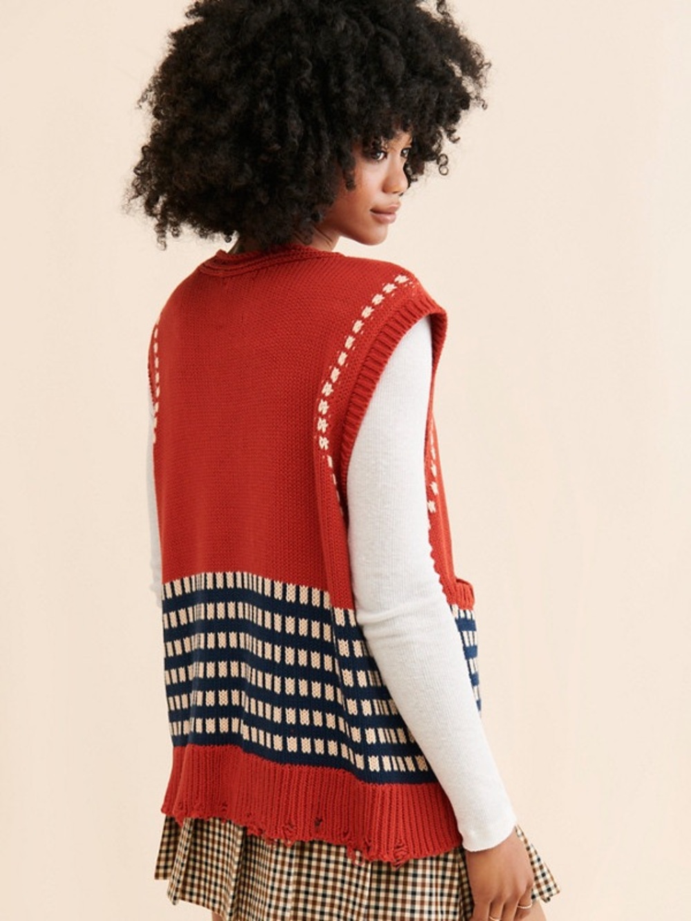 NWT Found / Re/Collective Knit Sweater Vest — Size XS OVERSIZED